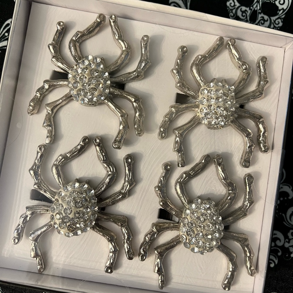 Jack O’ Lantern Lane Spider Napkin Rings